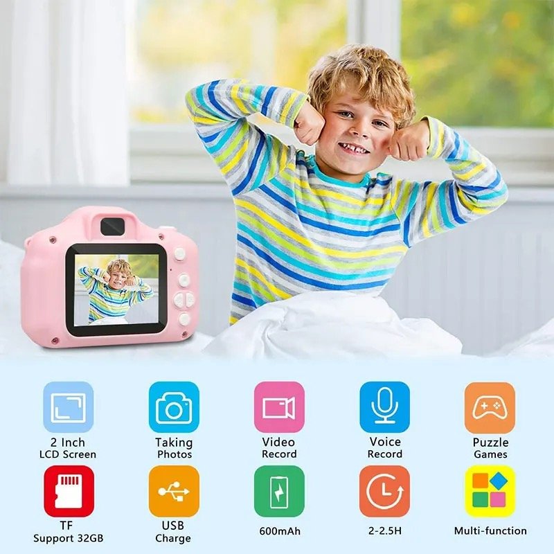 Children kids camera mini Digital Take Photo Camera 2 Inch Rechargeable Kids Mini Digital Camera Toys For kids