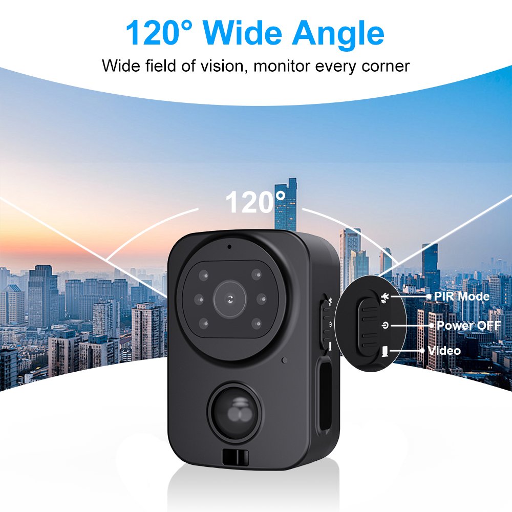 PD01 New Waterproof Without Wifi Mini Body Cameras Infrared Night Vision HD Camera Recorder Mini Camera PIR Motion Detection