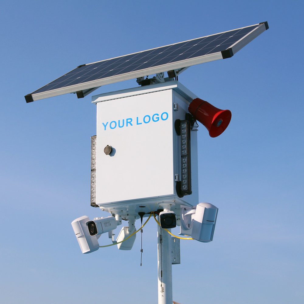 Hik-Connect app Wireless 4G 8MP Best outdoor Jobsite Cctv Construction Site Security Solar panel Power Camera System with PIR