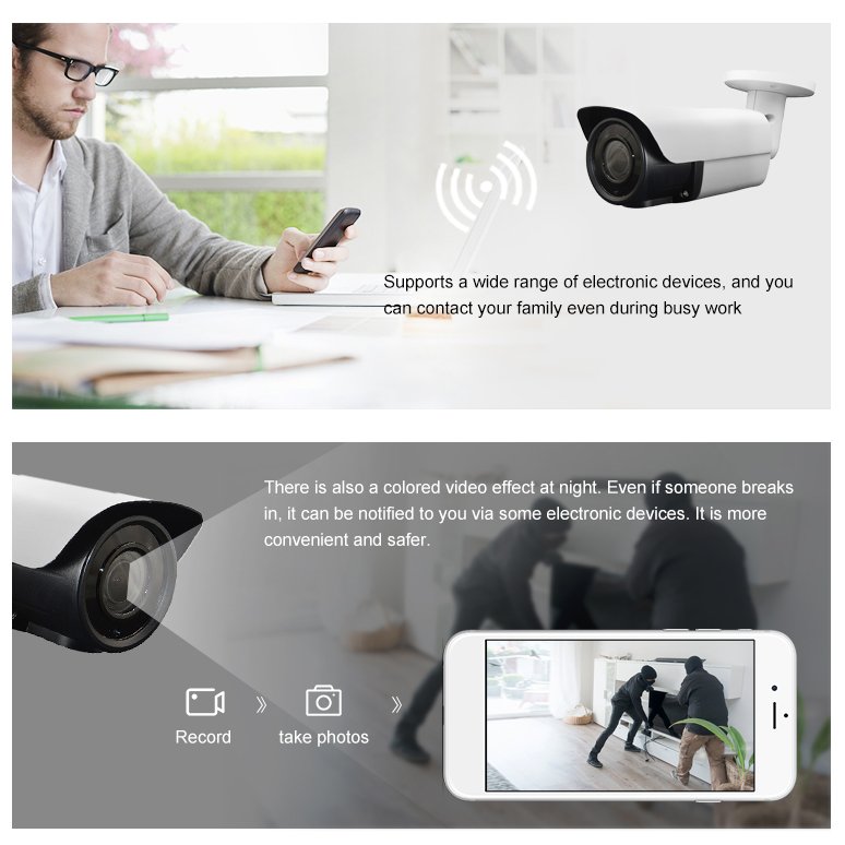 Logo print full metal bullet camera 2.8-12MM varifocal lens 6MP 25FPS POE Network camera 40M IR night vision Mic HIK Plug Play