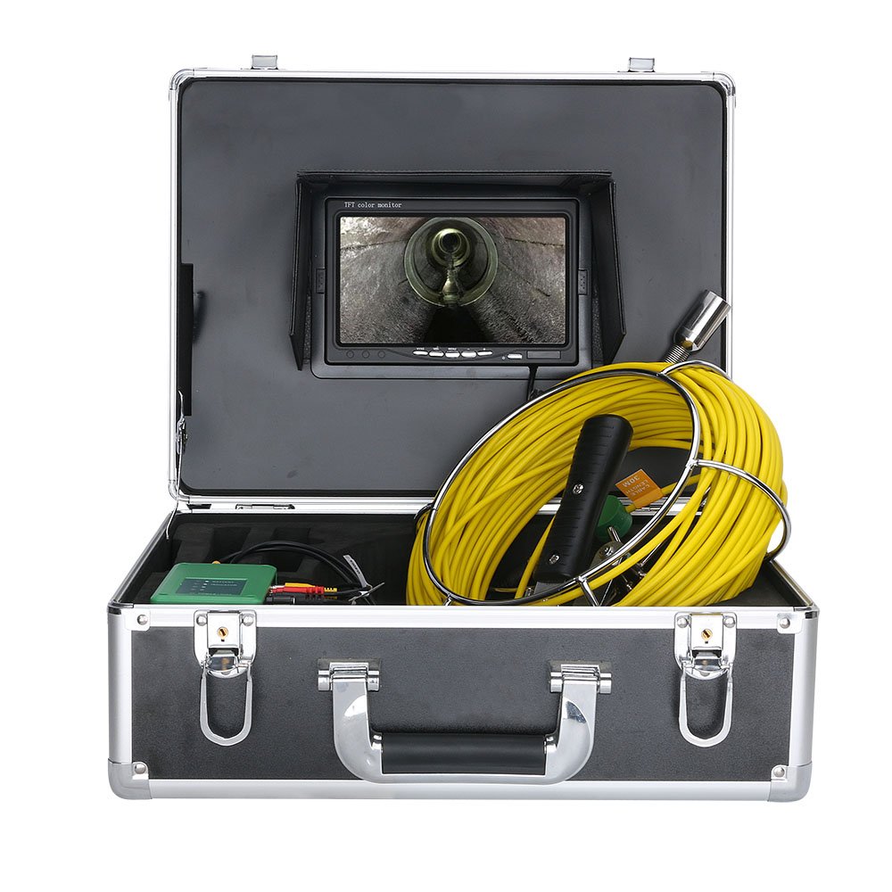 Aitdda 7 inch TFT Color display screen 17mm cctv Camera industrial endoscope Pipe Duct Blocked Inspection Camera 30M Waterproof