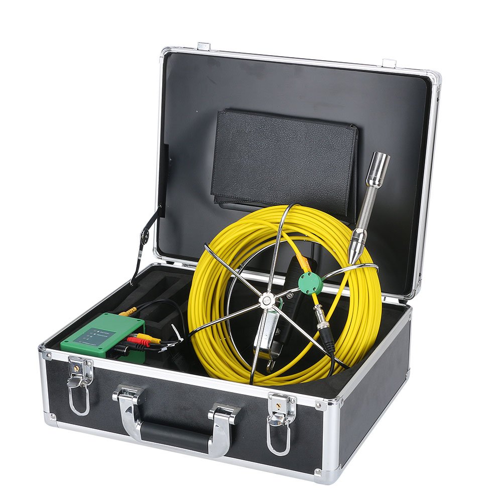 Aitdda 7 inch TFT Color display screen 17mm cctv Camera industrial endoscope Pipe Duct Blocked Inspection Camera 30M Waterproof