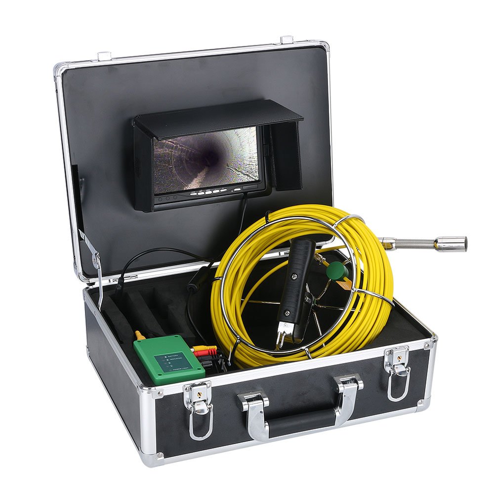 Aitdda 7 inch TFT Color display screen 17mm cctv Camera industrial endoscope Pipe Duct Blocked Inspection Camera 30M Waterproof