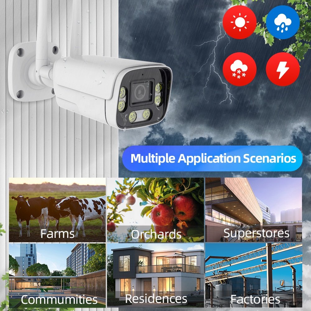 WIFI/4G Sim 8MP 5MP HD Indoor Outdoor Wireless Monitor Micro 4K Cam Home Security Surveillance Night Vision Network Video Webcam
