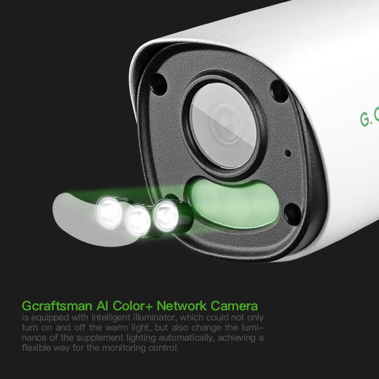 GA-YUFW-M8SG New 4K 8MP Full Color IP POE Network Camera for Outdoor Night Vision Audio