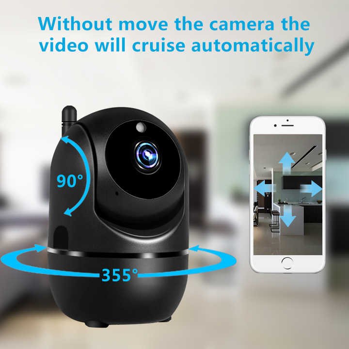 Mini PTZ Intelligent Wireless Baby Security Camera Outdoor Use Automatic Tracking Motion Detection Wide Angle Network NVR