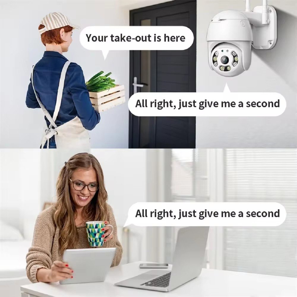 HD Intelligent Wireless IP65 Network Camera Waterproof Two-Way Audio Waterproof HD Intelligent Wireless Camera