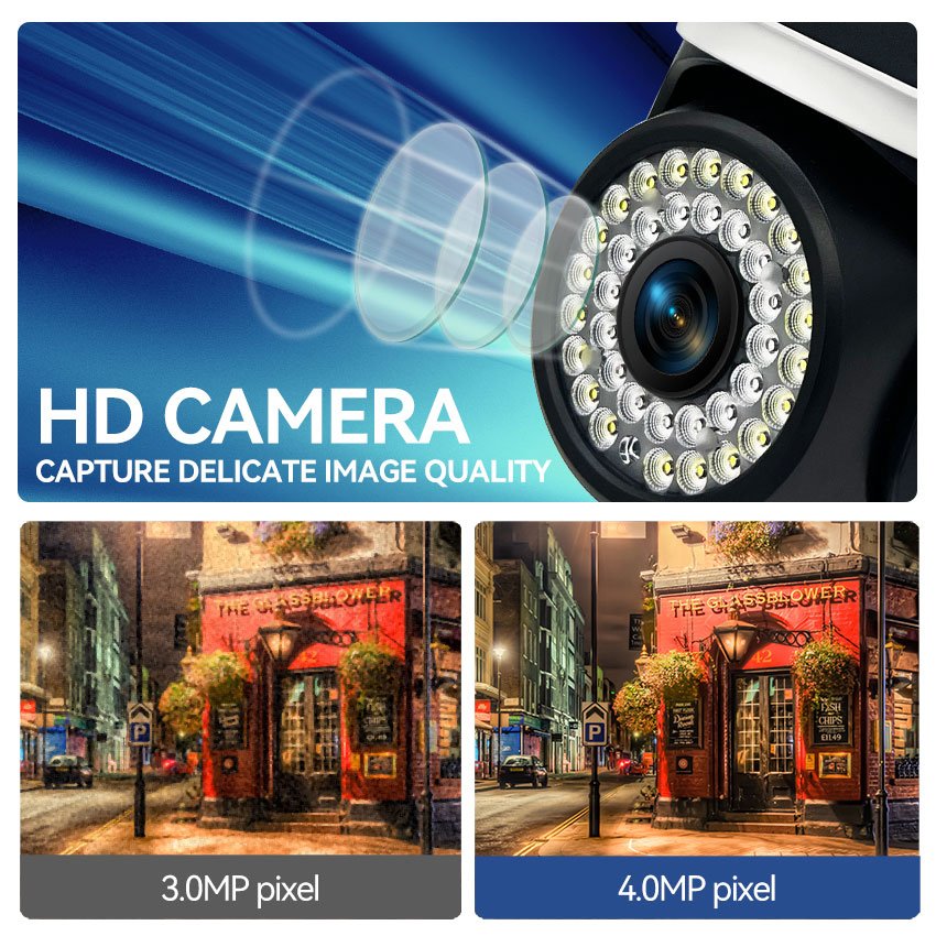 Factory wholesale Dual Lens 2k Waterproof 4mp Cctv Ip Camera Ptz Wifi Dual Lens 360 Ultra Wide Angle Security Outdoor Ip Camera