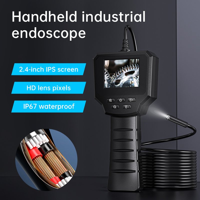 Inskam128A 3m 2600mAh AV Industrial Endoscope Digital Hard Camera Handheld Waterproof Sewer Inspection Camera with 8 LED Lights