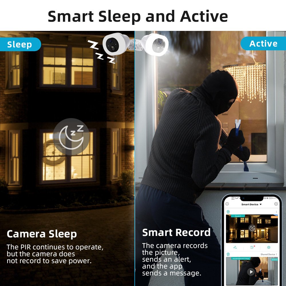4MP HD Dual lens Motion Detect Auto Tracking Solar Camera Outdoor 12000mah Low-Power Battery Network Camera