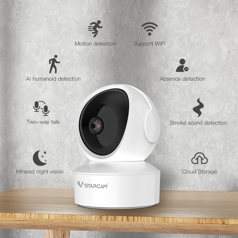 VSTARCAM CS49 1080P CCTV indoor PTZ wifi security camera Two-way Audio Motion Detection and Humanoid tracking wifi cameras