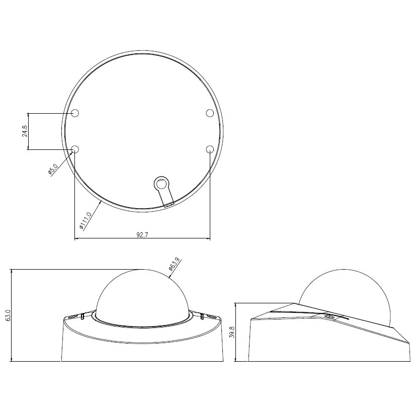 Good quality Metal Dome vandal camera SONY335 5MP 25fps IP Network camera 20M IR Distance with Mic Human detection HIK Plug Play
