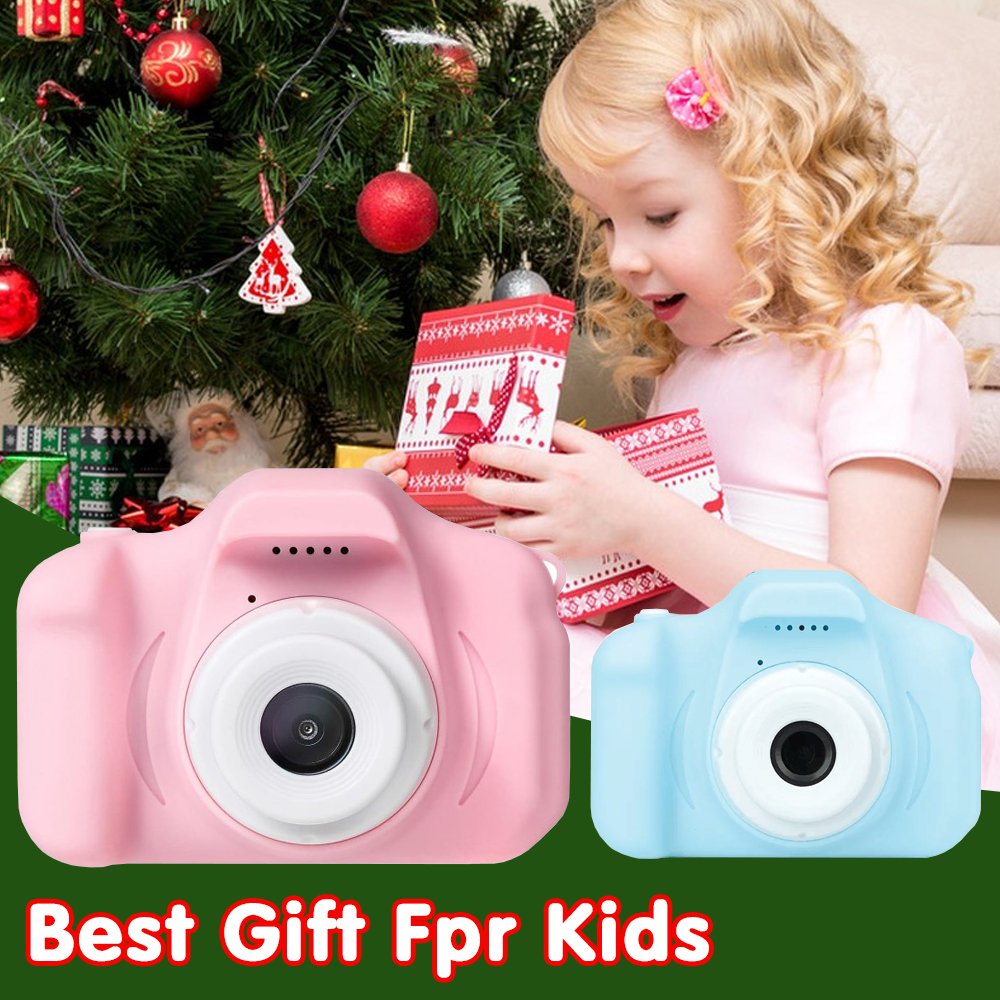 Hot selling 1080P 2.0 inch screen cute electronic kids gift toy camera Dula lens mini Digital Kids Camera X2