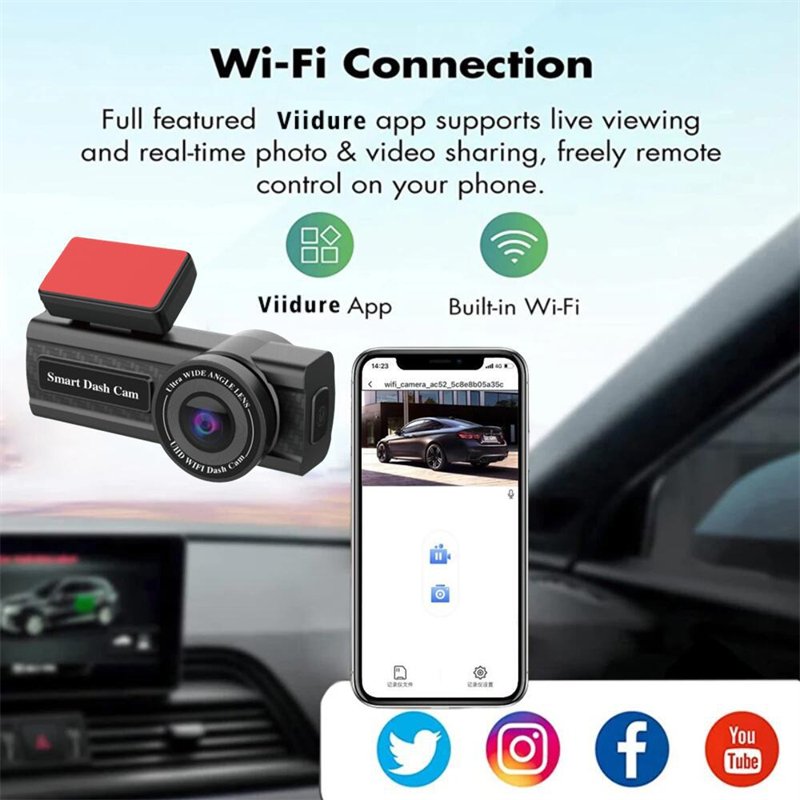 MINI car dvr wifi gps 3k dashcam car black box front HD night vision car camera dash cam wifi gps 3K dash camera