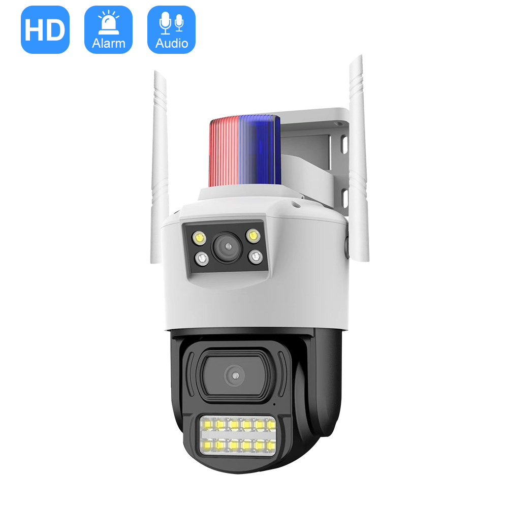 4MP WIFI Camera PTZ Dual Screen Two-way Voice Intercom Security Monitoring IP66 Waterproof CCTV Security With Bracket