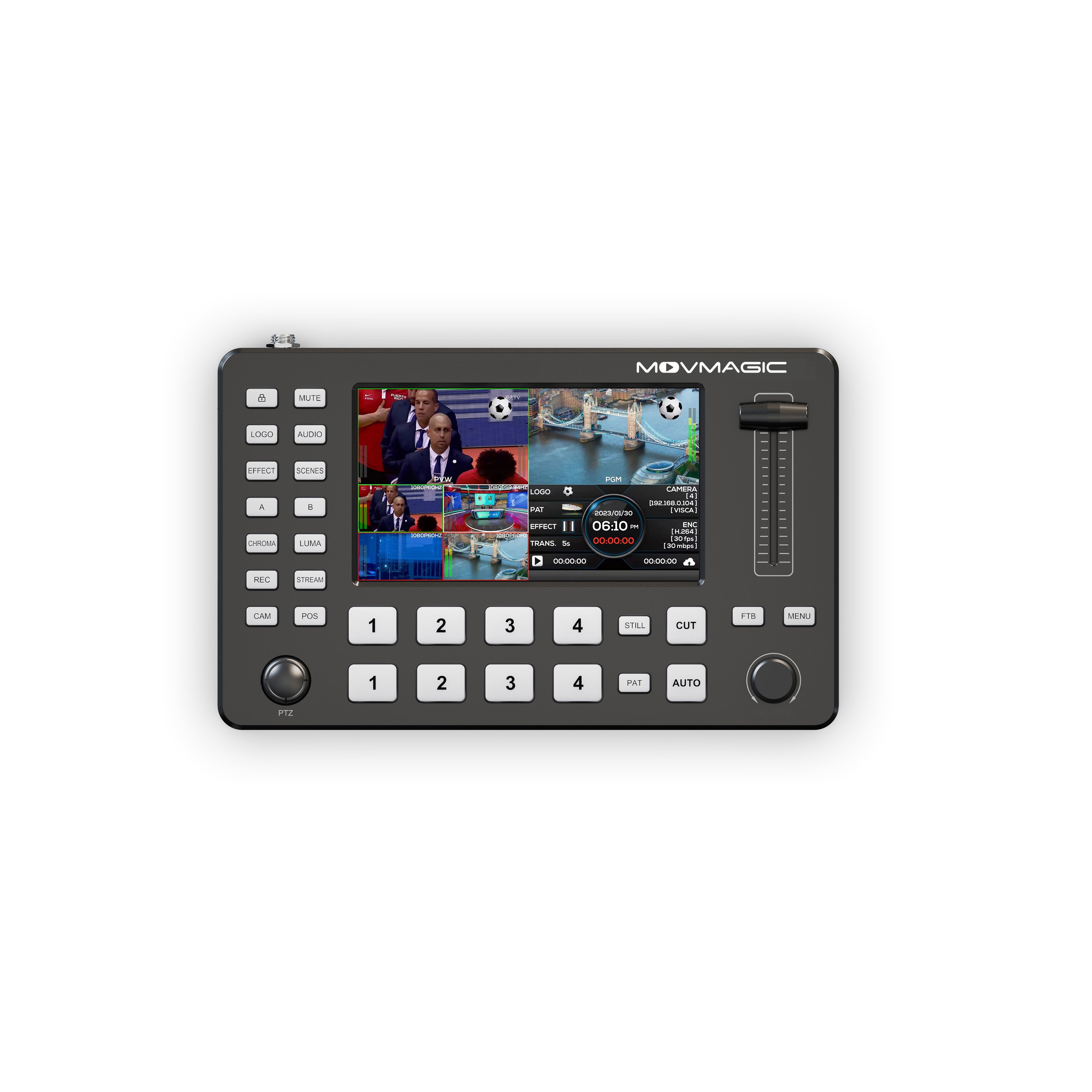 4 channels mini multi camera 4k video switcher video switching hd mi live stream mixer switcher with tally