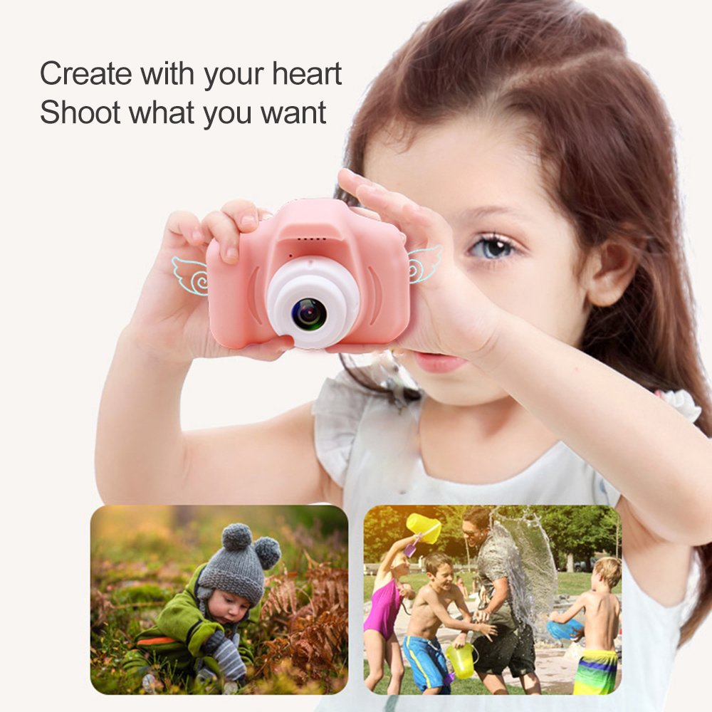 Hd Screen 720P Projection Mini Cartoon Instant Camera Photo 2600W Pixels Dual Camera For Children X2