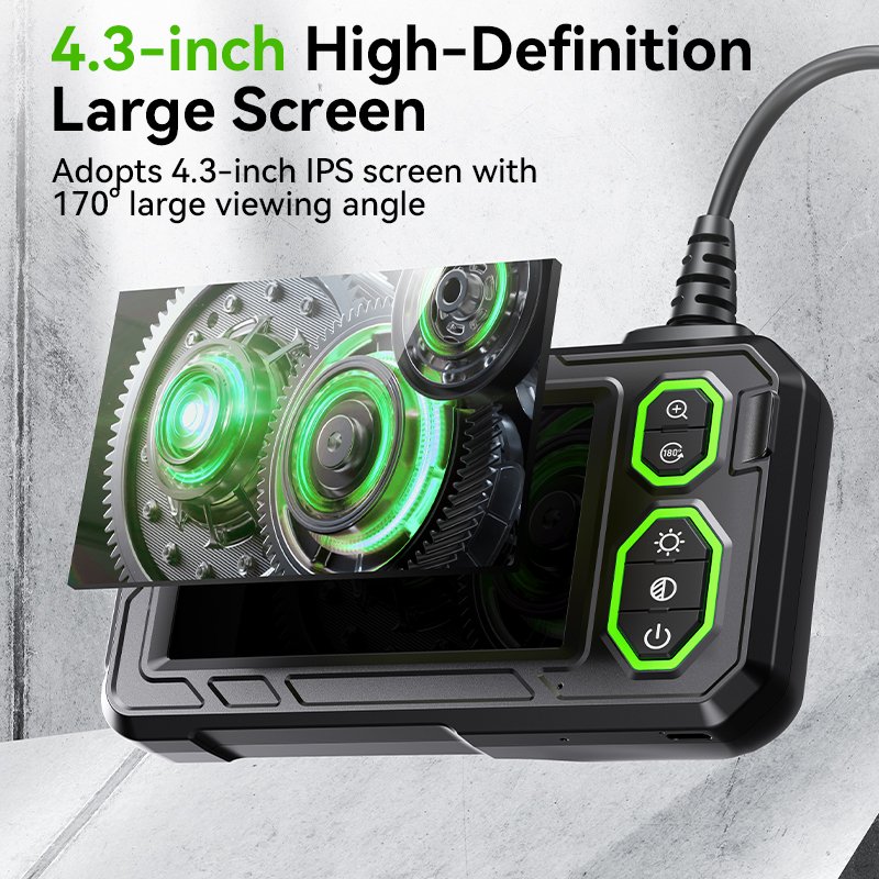 ANESOK G45 Analog Camera 4.3inch LCD Handheld Endoscope Camera 8mm 2MP Mini Digital Borescope Camera for Commercial