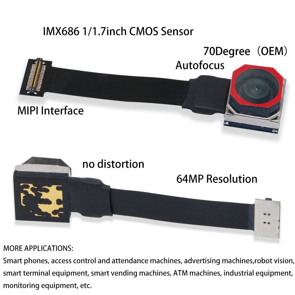 HZ OEM 108MP 64MP 48MP MIPI Flexible Cable Mobile phone UHD Mini Camera Module IMX586 IMX686 CMOS RGB sensor camera module mipi