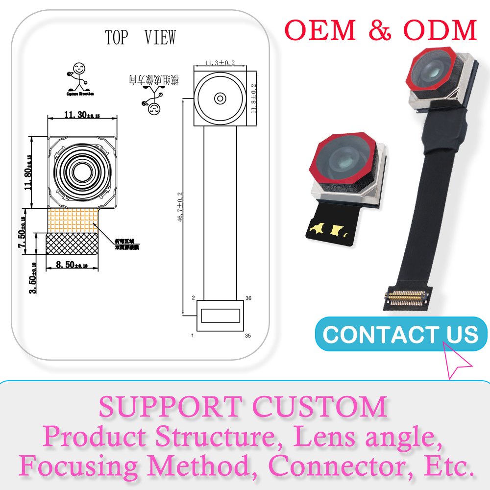 HZ OEM 108MP 64MP 48MP MIPI Flexible Cable Mobile phone UHD Mini Camera Module IMX586 IMX686 CMOS RGB sensor camera module mipi