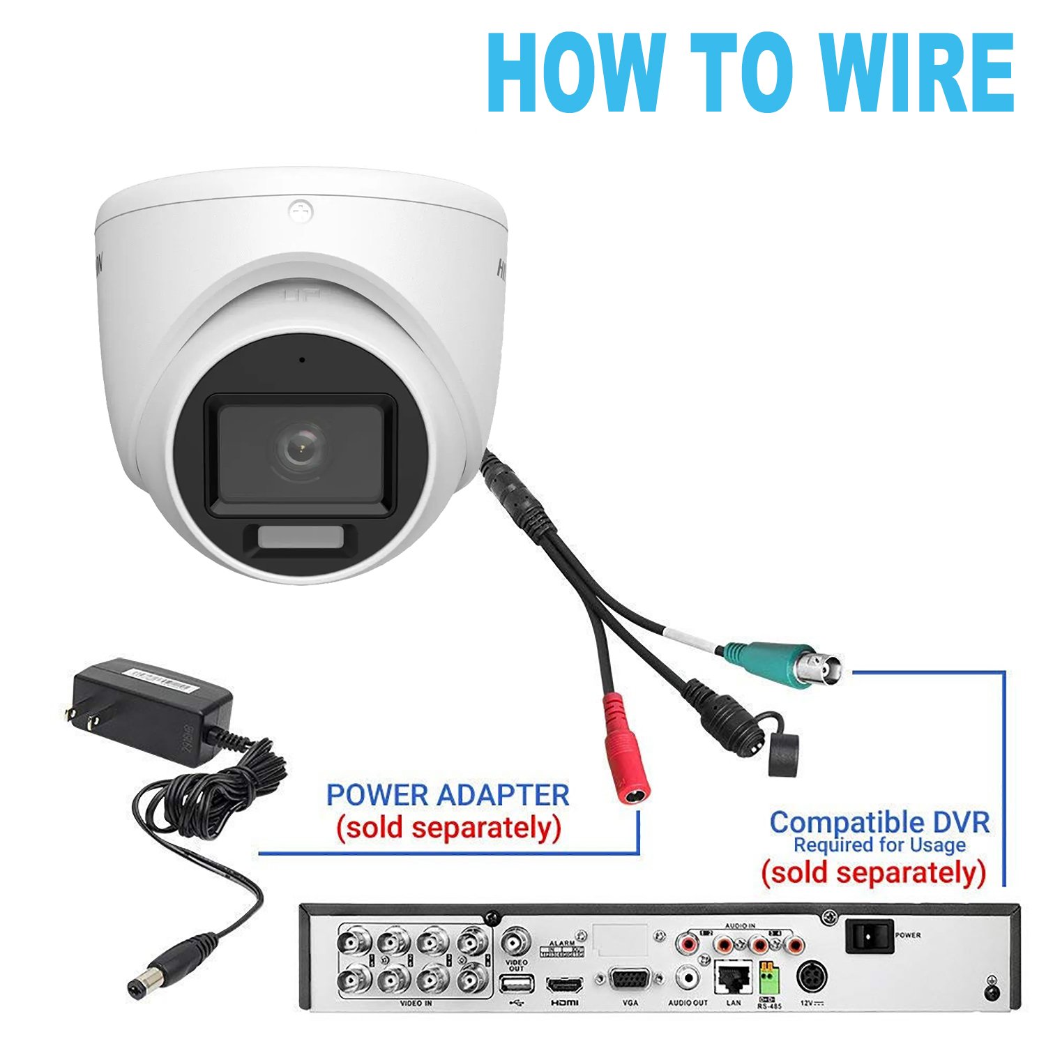 best selling HIK Original DS-2CE76K0T-LMFS 5MP ColorVU analog camera full HD 4in1 Coaxial camera IP67 cctv camera indoor