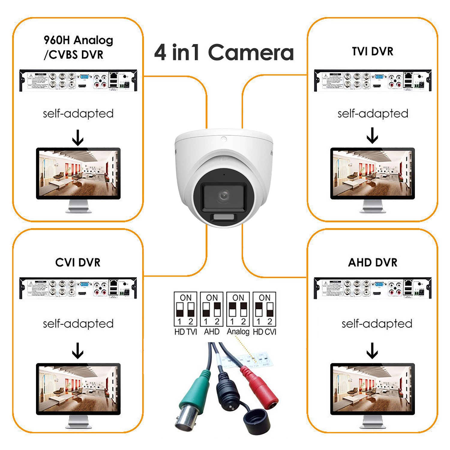 best selling HIK Original DS-2CE76K0T-LMFS 5MP ColorVU analog camera full HD 4in1 Coaxial camera IP67 cctv camera indoor