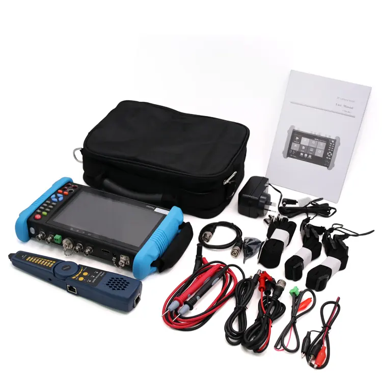 Factory IPC 9800 Plus 7 Inch H.265 4K CCTV Tester Monitor IP Analog Camera Tester POE 12V Output Cctv Ip Camera Tester