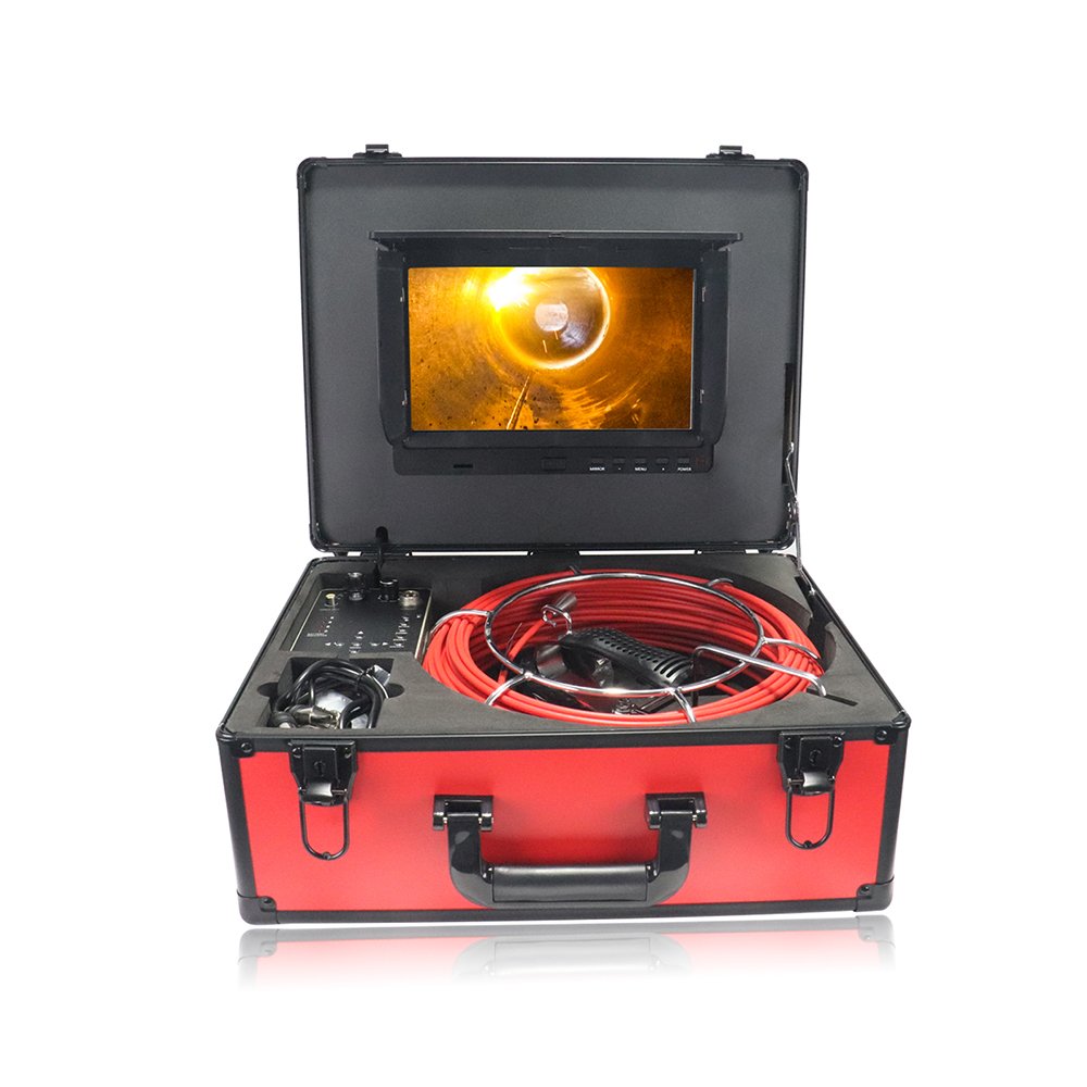 Sewer drain industrial endoscope logging inspection camera with 23mm diameter camera head flexible with 12 led high white light