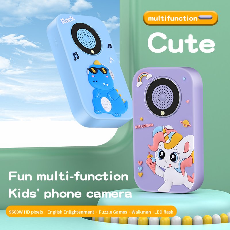 Children's Mini Mobile cute unicorn Camera Multi-function Intelligent Take Photos Video Smart Phone vintage digital cameras