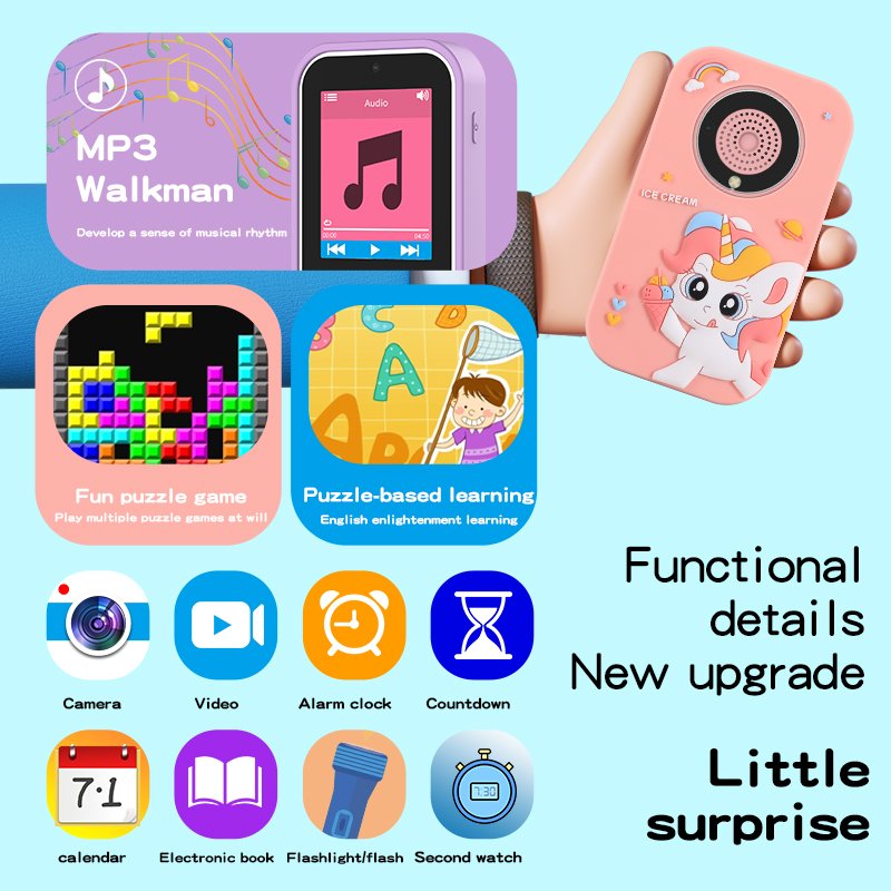 Children's Mini Mobile cute unicorn Camera Multi-function Intelligent Take Photos Video Smart Phone vintage digital cameras