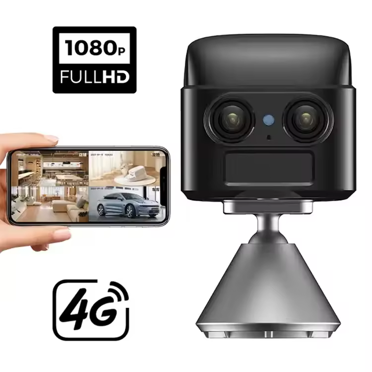 Dual lens sim card slot cctv Security Dual Lens Small Cctv 4G Mini Cameras