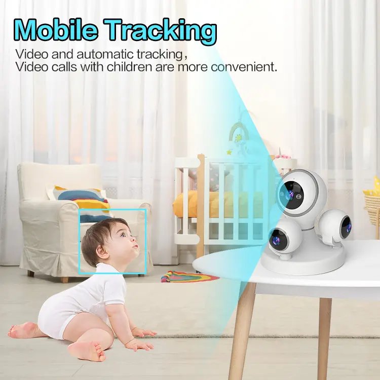 16mp Mini Cctv Camera Indoor Wireless 720 Degree Home Security Camera Baby Monitor With Camera And IPC360HOME App
