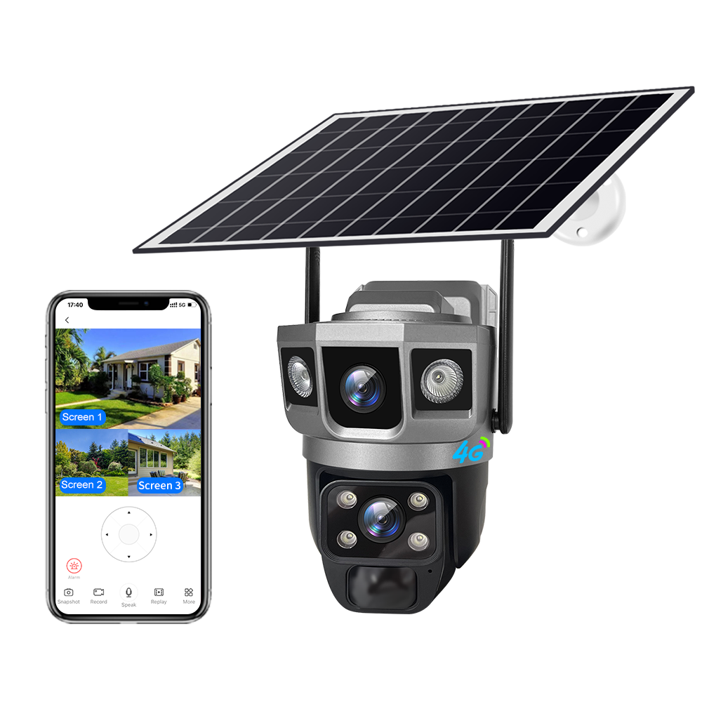 V380 4MP Outdoor Solar Camera Wireless CCTV Security Cameras Surveillance V380 solar 4G Network camera Solar