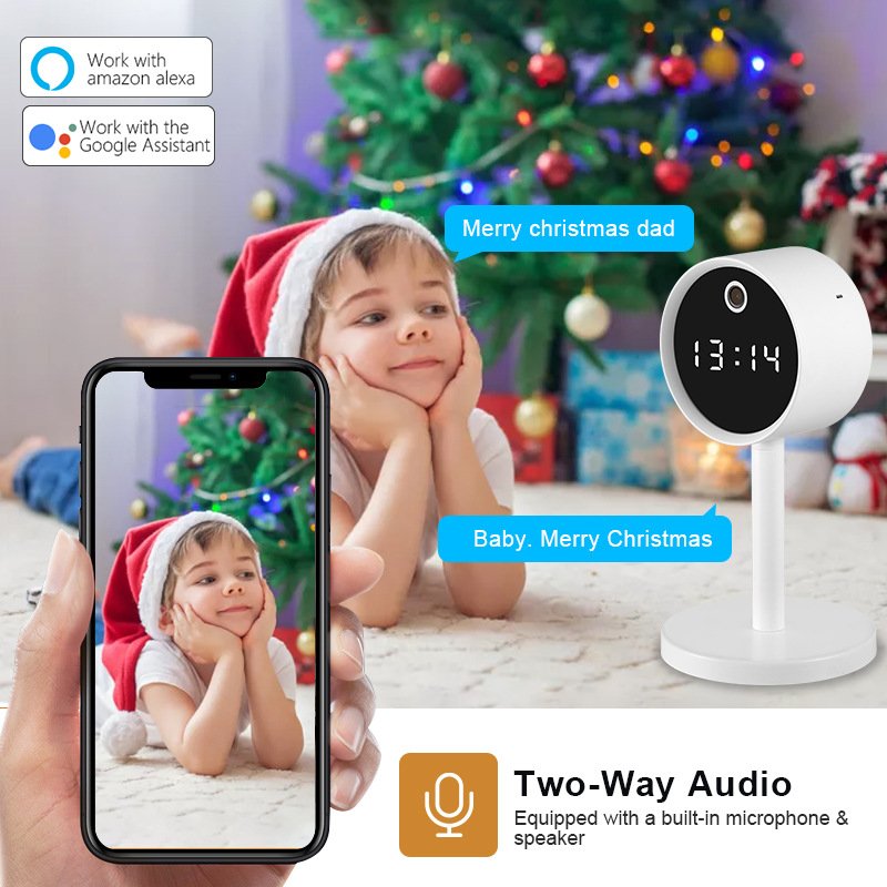 Smart hidden wireless camera plug-free home indoor HD wifi monitor intercom remote camera