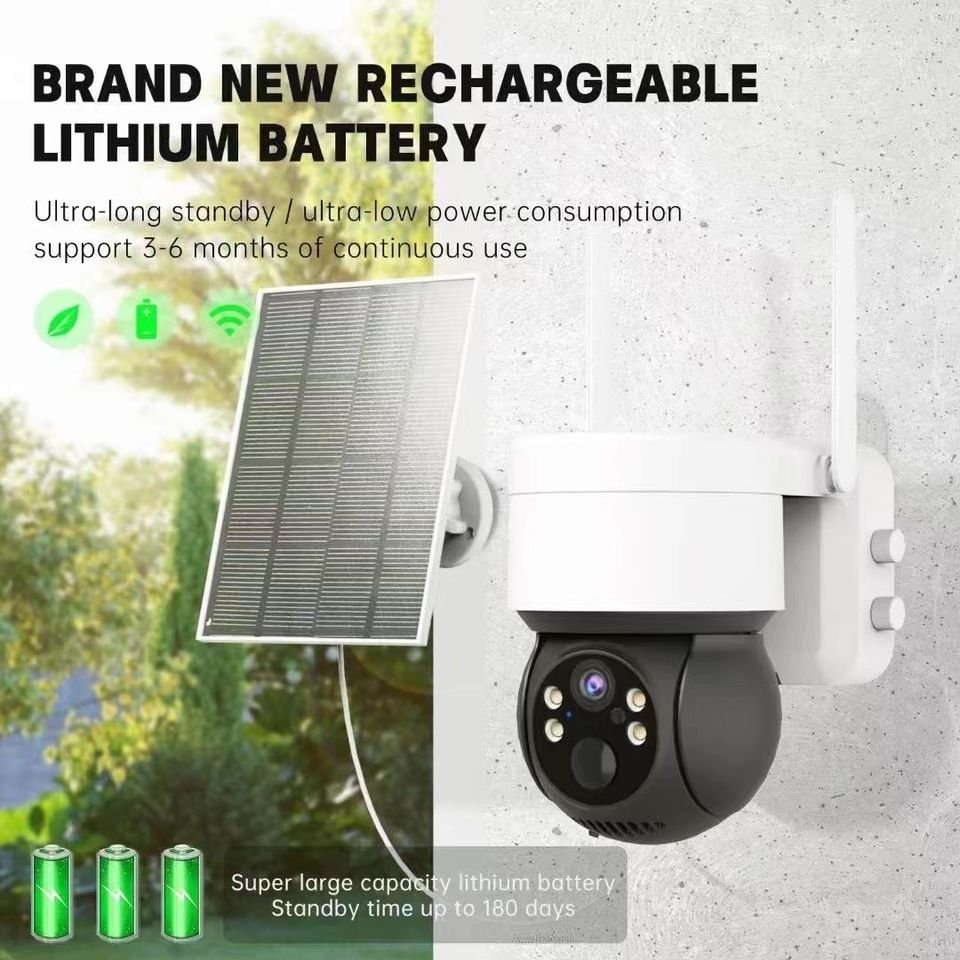 2022 ICSEE Wifi Smart Outdoor 360 PTZ PIR 1080P Camera Solar Panel Powered CCTV IP Wireless Security Surveillance Network Camera