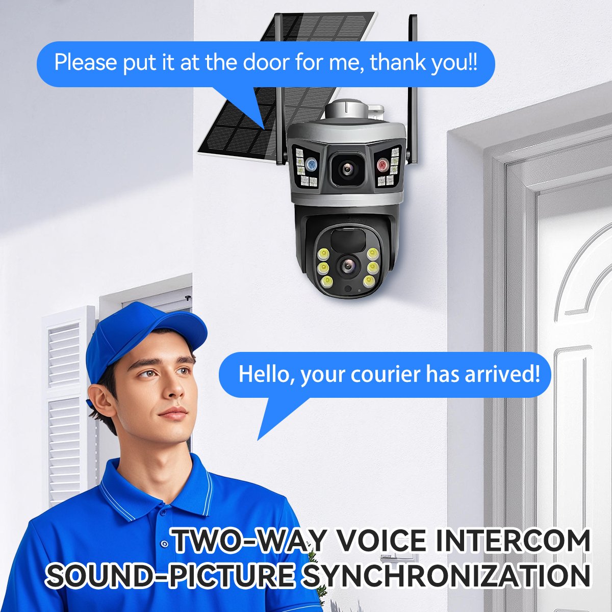 V380Pro Solar 4K 4G Sim 8MP Dual Lens Wireless WiFi Security Cameras PIR Mobile Detection Outdoor Safety Surveillance Camera