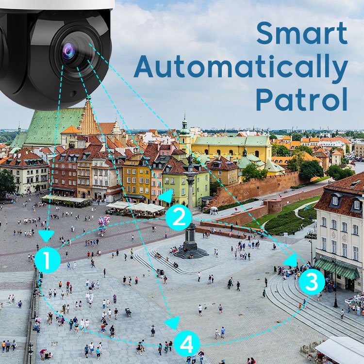 Hik compatible outdoor ip security surveillance 4k 8mp speed dome auto tracking optical zoom night vision poe ptz camera