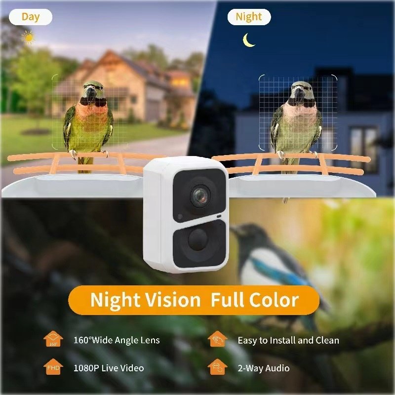 New 2MP Smart Hummingbird Feeder with Camera Auto Capture Bird Videos Bird watching More Hummingbirds Ideal Gift for Bird Lover