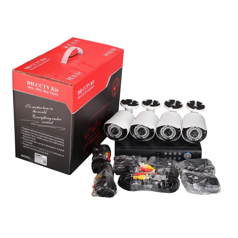 New product 4 channel 800tvl outdoor system security camera cctv