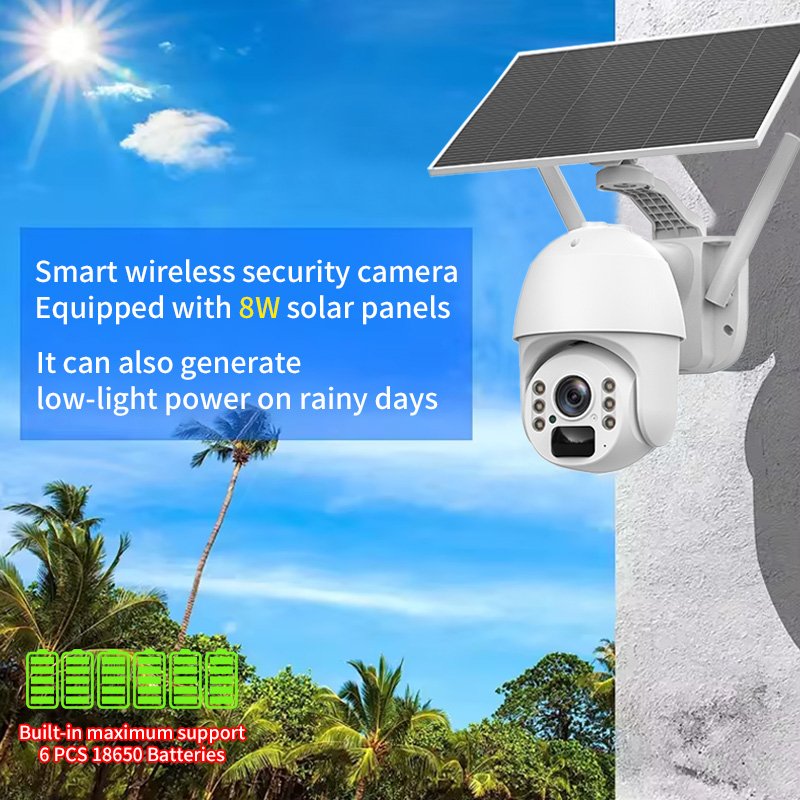 Conda Solar Powered 3MP 4G/WiFi Security Camera Dual Detection & Full-Color Night Vision for Remote Outdoor