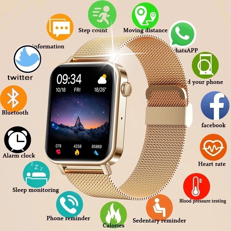 Luxury Smart Watch Men Full Touch Screen Sport Fitness Watches IP67 Waterproof For Android Ios Smartwatch Men Reloj 2023