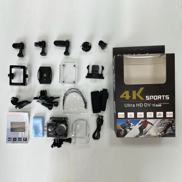 2024 New 4K 30 FPS HD Waterproof 1080P DV Sport Camera Video Cameras Mini Portable Digital WiFi Go Pro Camera