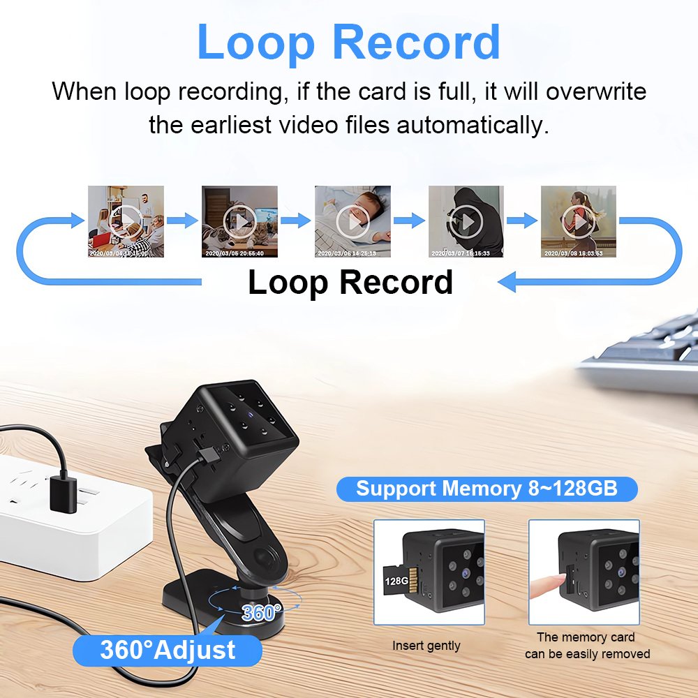 MD25 Mini DV Camera HD 1080P IR Night Vision Motion Video Recorder Security Camera For Babysitting Children Pets Video Recorder