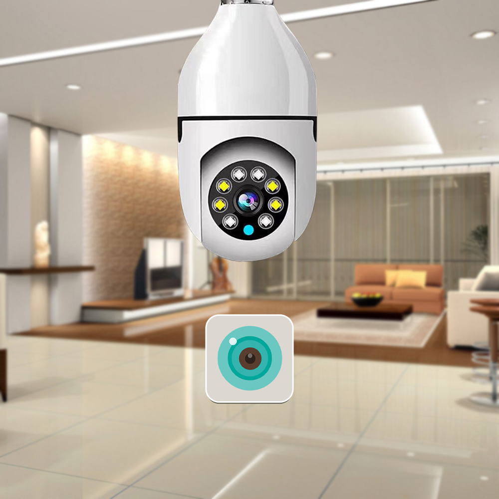 2MP Wireless Auto Tracking AI IP Camera 1080P Night Vision CCTV Security System 360 Degree PTZ Bulb Mini Indoor Network Camera