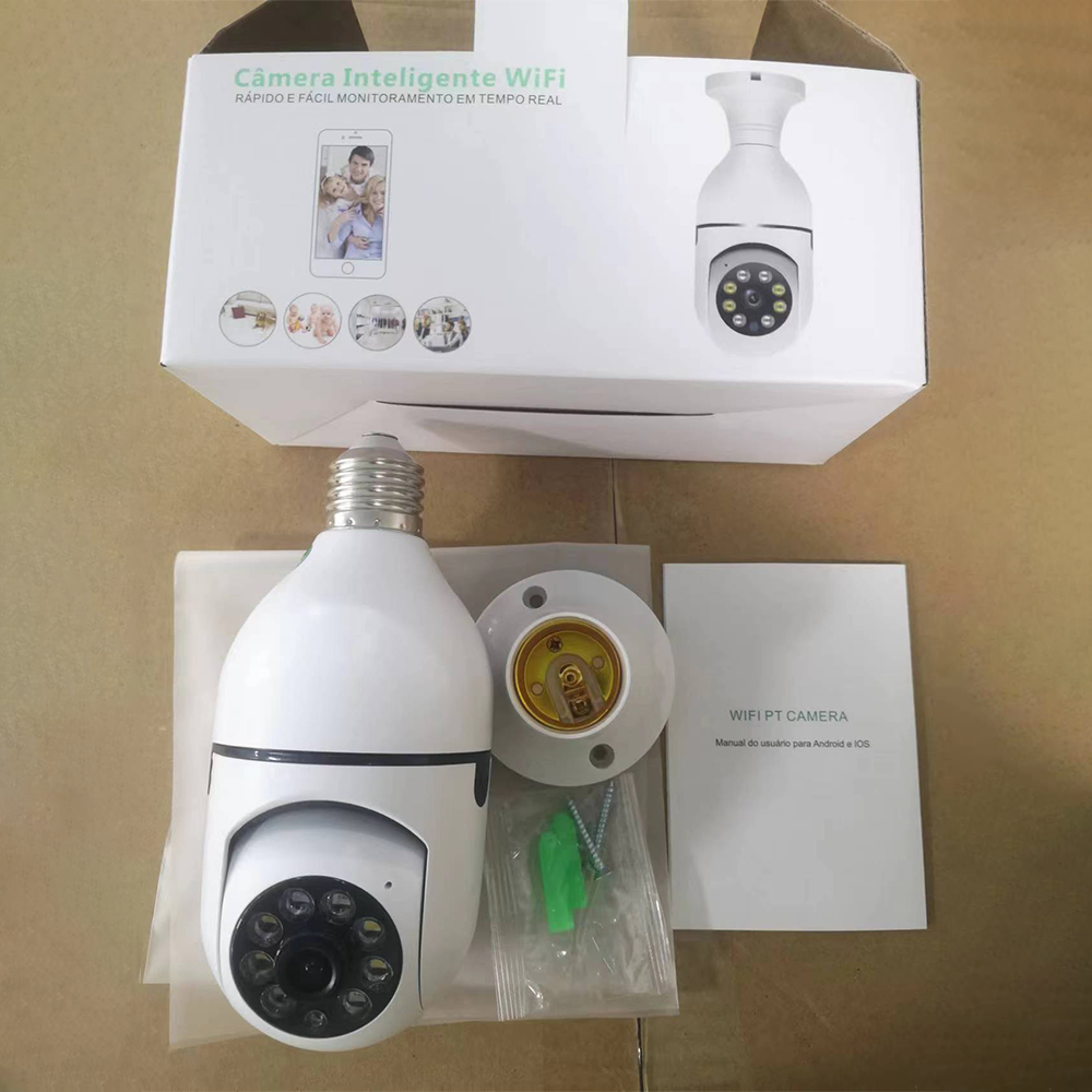 2MP Wireless Auto Tracking AI IP Camera 1080P Night Vision CCTV Security System 360 Degree PTZ Bulb Mini Indoor Network Camera