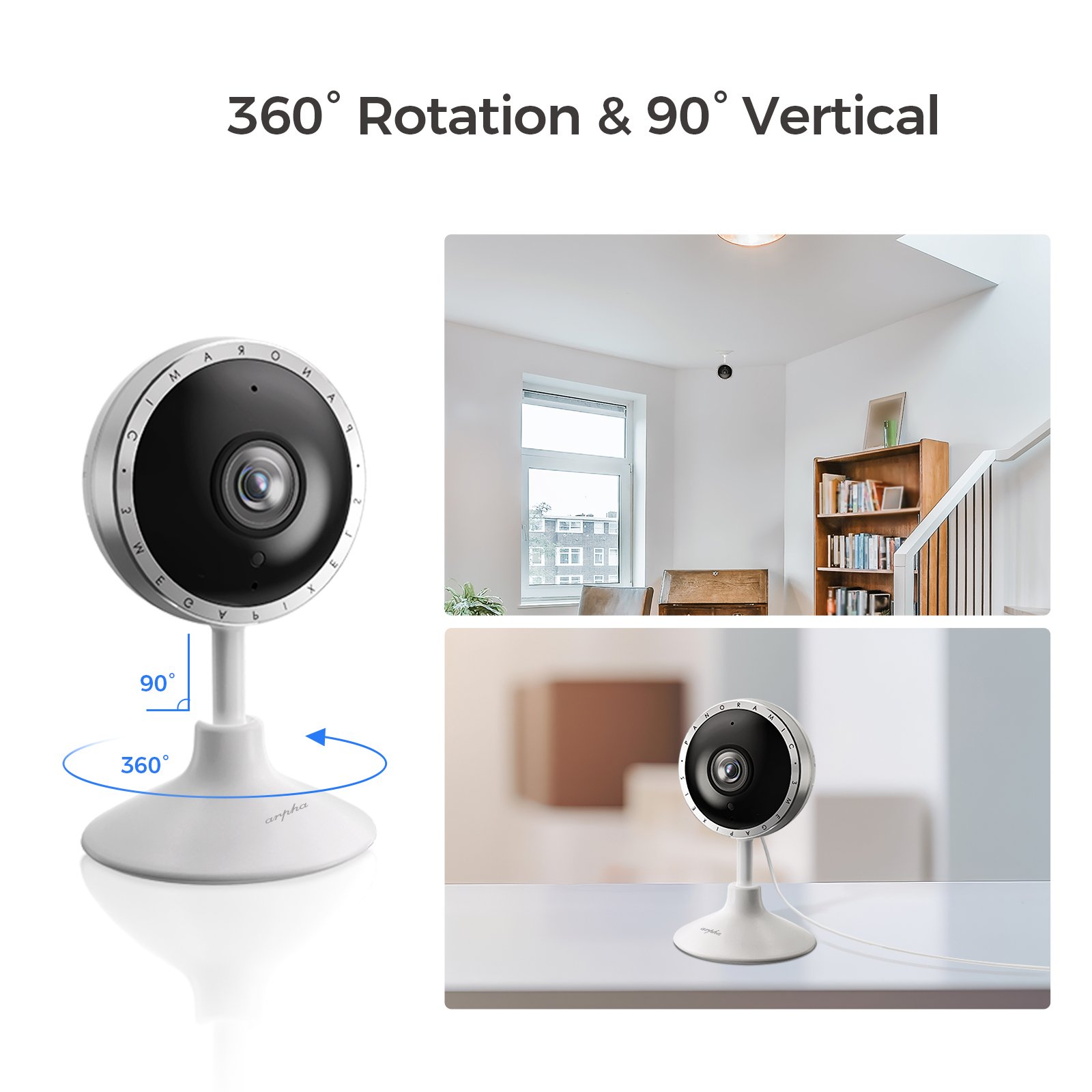 Arpha P160 Ip Wifi Camera Security Magnetic Two-Way Audio Ip Cctv Camera System