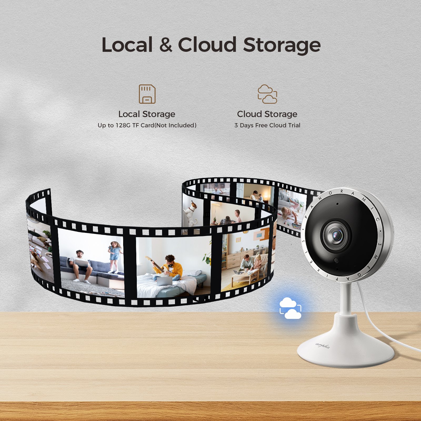 Arpha P160 Ip Wifi Camera Security Magnetic Two-Way Audio Ip Cctv Camera System