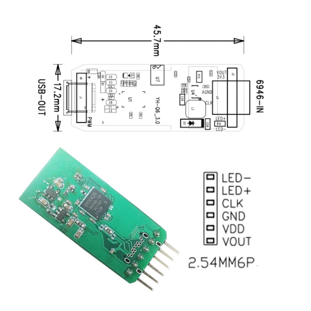2.0mm Endoscope Camera 400*400 mini Medical endoscope camera module ovm6946