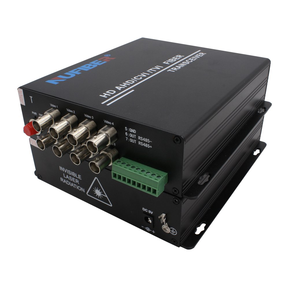 OEM 1080P Fiber Video Optical Transmitter Receiver 8CH Video RS485 Data Simplex SM FC 20km