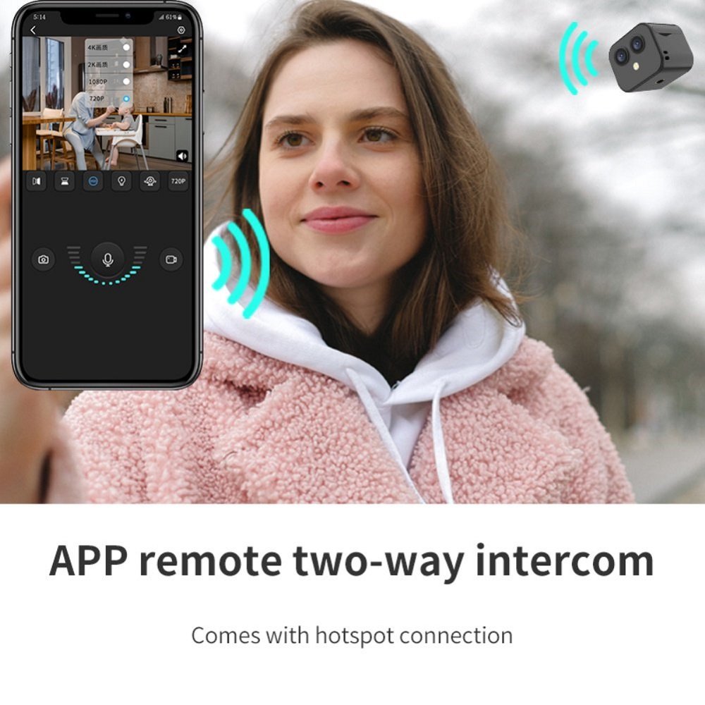 4MP HD Wifi Mini Surveillance Cameras Infrared Night Vision Motion Detection Web Video Smart Home Wireless Security Camcorders
